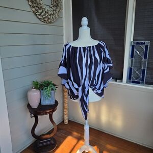 Striped Black and White Women's Top